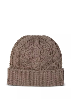 RAKKI cable-knit beanie - Brown