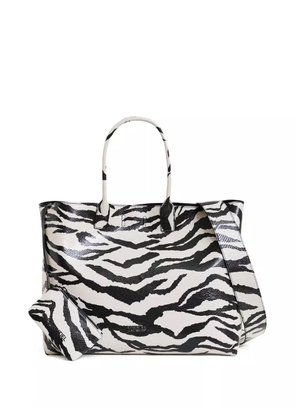 Essentiel Antwerp large zebra-print tote bag - Black