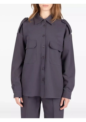 Société Anonyme cargo-pockets shirt - Purple