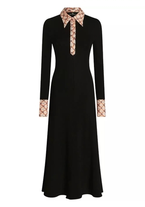 ETRO long-sleeved jersey midi dress - Black