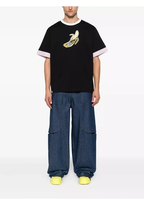 Charles Jeffrey Loverboy banana-print crew-neck T-shirt - Black