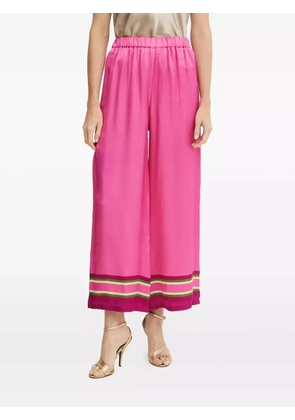 LUISA SPAGNOLI elasticated-waistband striped trousers - Pink