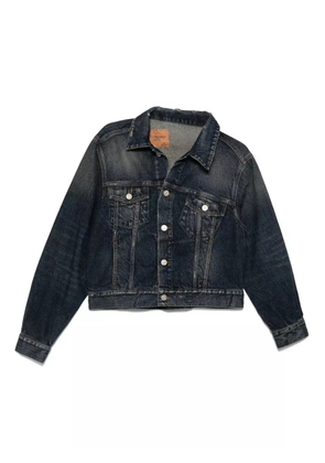 Balenciaga off-shoulder denim jacket - Blue