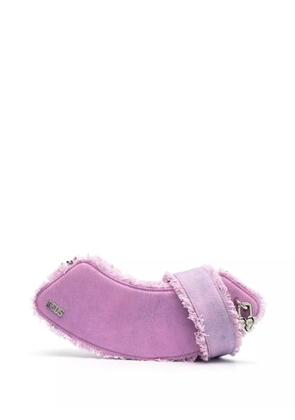 GCDS medium Comma denim shoulder bag - Pink