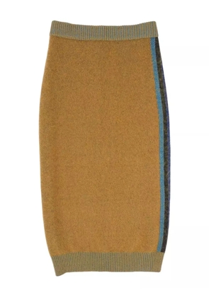 Circus Hotel stripe-detail midi skirt - Yellow