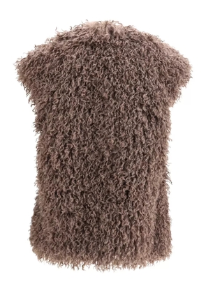Kristina Ti faux-fur sleeveless vest - Brown
