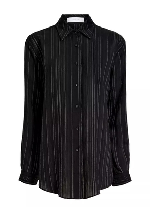 Proenza Schouler White Label Raven stripe woven shirt - Black