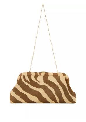 Jimmy Choo mini Skylar shouder-chain clutch bag - Brown