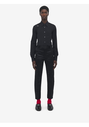 ALEXANDER MCQUEEN - Hammered Satin Cigarette Trousers - Item 821195QRACB1000