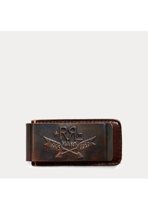 Hand-Tooled Leather Money Clip