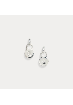 Sterling Silver Padlock Drop Earrings