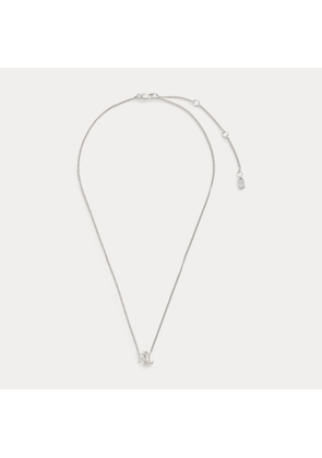Sterling Silver Logo Pendant Necklace