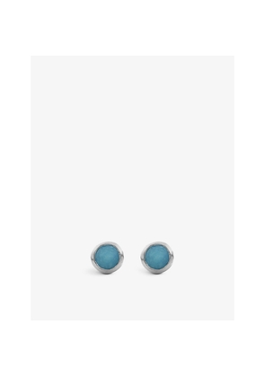 Womens Monica Vinader Siren Mini Gem 18ct Sterling-Silver and Turquoise Stud Earrings