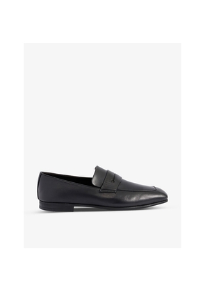 Mens Zegna L'Asola Leather Penny Loafers