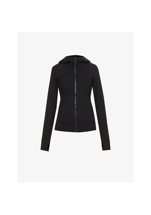 Womens Lululemon Scuba Slim-Fit Cotton-Blend Knitted Hoody