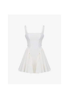 Womens House of CB Florianne Corseted Cotton-Blend Mini Dress