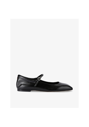 Womens Aeyde Uma Square-Toe Leather Pumps