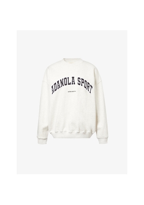 Womens Adanola Varsity Brand-Embroidered Cotton Sweatshirt