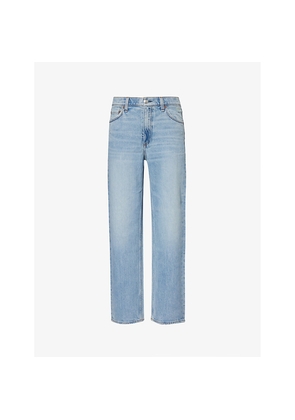 Womens Rag & Bone Harlow Straight-Leg Mid-Rise Stretch Jeans