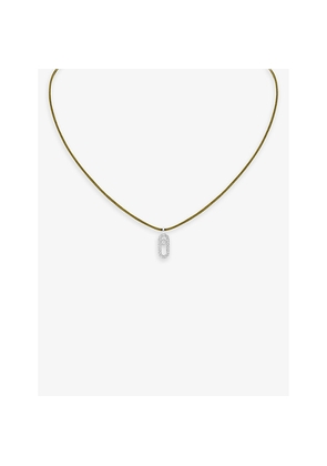 Messika Cares Pavé 18ct White-Gold and 0.09ct Diamond Cord Necklace