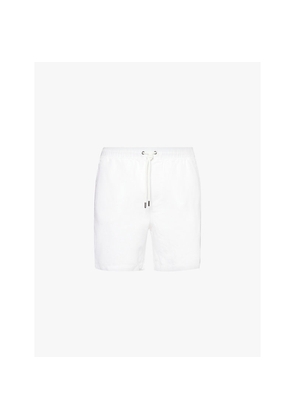 Mens Onia Air 6' Logo-Tab Linen-Blend Shorts