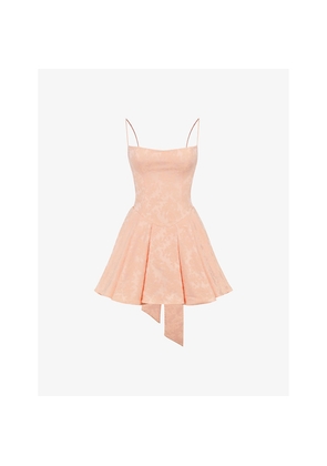 Womens House of CB Rosalinda Floral-Jacquard Woven Mini Dress