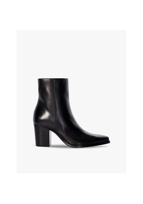 Womens Dune Paxten Pointed-Toe Leather Ankle Boots