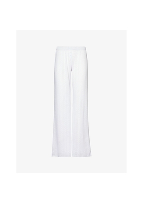Womens Cou Cou Intimates Pointelle Relaxed-Fit Cotton Pyjama Trousers