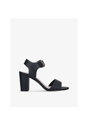 Womens Carvela Sadie 2 Textured Heeled Faux-Leather Sandals