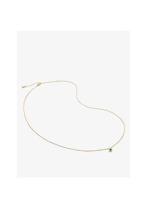 Monica Vinader Siren 14ct Yellow-Gold and Emerald Chain Necklace