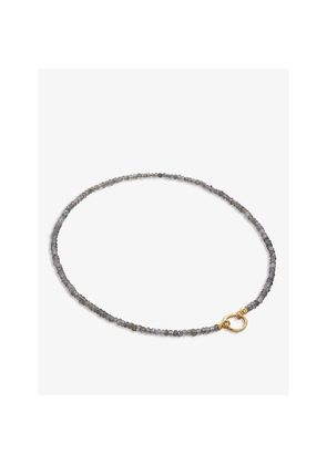 Womens Monica Vinader Capture 18ct Yellow Gold-Plated Vermeil Sterling-Silver and Beaded Gemstone Necklace