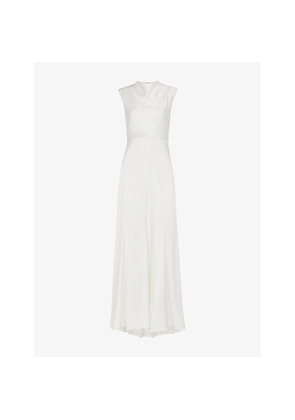 Womens Whistles Melody Cowl-Neck Woven Maxi Wedding Dress
