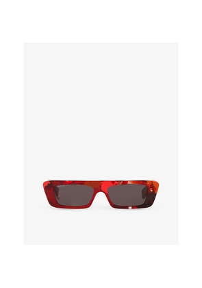 Womens Gucci Gg1625S Rectangle-Frame Acetate Sunglasses