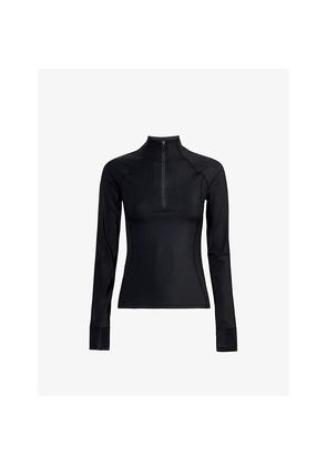 Womens Adanola Ultimate Quarter-Zip Stretch-Polyamide Top