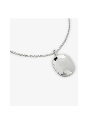 Womens Monica Vinader Id Sterling-Silver Locket Pendant Necklace