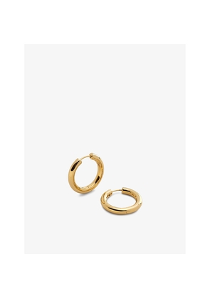 Womens Monica Vinader Essential Click Medium 18ct Gold-Plated Vermeil Sterling-Silver Hoop Earrings
