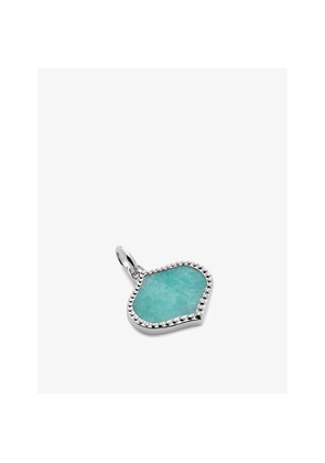 Womens Monica Vinader Lotus Amazonite-Gemstone Sterling-Silver Pendant Charm
