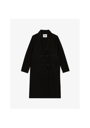 Womens Claudie Pierlot Galant Double-Breasted Wool-Blend Coat