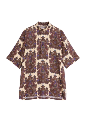 Valentino Linen Paisley Print Shirt