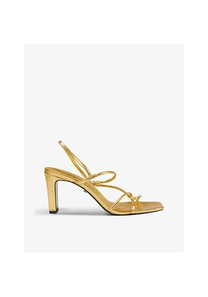 Womens Sandro Faye Strappy Leather Heeled Sandals