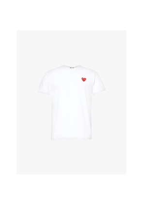 Mens Comme Des Garcons Play Small Red Heart Brand-Appliqué Cotton-Jersey T-Shirt