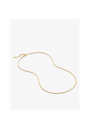 Womens Monica Vinader Thin Snake 18ct Yellow Gold-Plated Vermeil Sterling-Silver Necklace