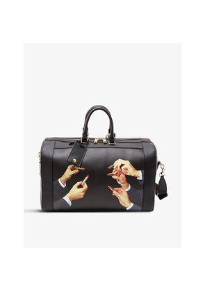 Seletti Wears Toiletpaper Lipstick Faux-Leather Travel Bag