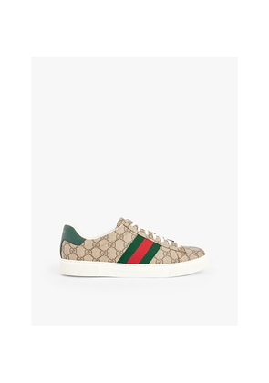 Mens Gucci Ace Gg Canvas Low-Top Trainers