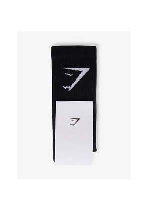 Womens Gymshark Branded Pack Of Three Cotton-Blend Socks