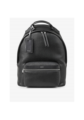 Mens Sandro Padded Shoulder-Strap Coated-Canvas Backpack