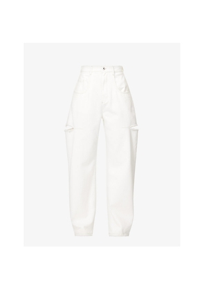 Womens Maison Margiela Icons Cut-Out Straight-Leg High-Rise Jeans