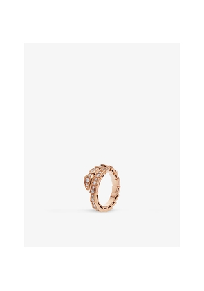 Bvlgari Serpenti Viper 18ct Rose-Gold and 0.73ct Brilliant-Cut Diamond Ring