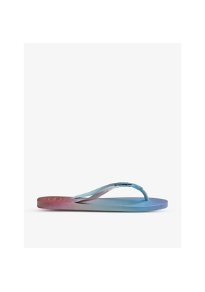 Womens Havaianas Slim Gradient Sunset Rubber Flip-Flops
