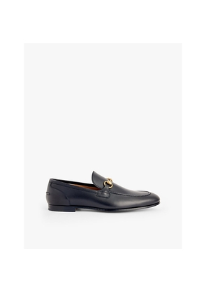 Mens Gucci Jordaan Horsebit-Embellished Leather Loafers